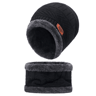 Mens Womens Winter Beanie Hat Scarf Set Warm Knit Hat And Thick Fleece Lined Cap For Cold Weather O 2