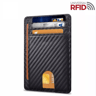 Mens Leather Slim Wallet RFID Blocking Credit Card Holder With ID Window  Money Pocket 2