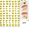 3D Nail Art Stickers Red Black White Love Hearts Stars Clouds French Full Adhesive Nail Decals Slid