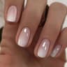 Wine Red Press On Nails 24pcs Short Square Full Cover Reusable False Nails