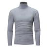 Men's Turtleneck Sweater, Thin Knitted Pullover for Spring and Autumn, Cotton Clothing in Black and White Tops
