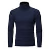 Men's Turtleneck Sweater, Thin Knitted Pullover for Spring and Autumn, Cotton Clothing in Black and White Tops