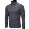Men's Turtleneck Sweater, Thin Knitted Pullover for Spring and Autumn, Cotton Clothing in Black and White Tops
