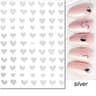 3D Nail Art Stickers Red Black White Love Hearts Stars Clouds French Full Adhesive Nail Decals Slid 5