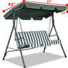 Outdoor Garden Patio Swing Canopy Cover Replacement With Sun UV Protection 10