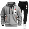 Men Casual Athletic Hoodie And Jogging Pants Set 11