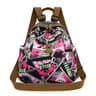 Vintage Pinecone Nylon Daypack For Women Brown Travel School Backpack 7