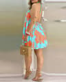 Boho Floral Halter Neck Backless Summer Dress 6