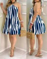 Boho Floral Halter Neck Backless Summer Dress 3
