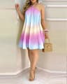 Boho Floral Halter Neck Backless Summer Dress 7