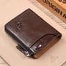 Luxury Mens Wallet With RFID Protection Leather Business Card Holder Zipper Purse For Men 5