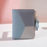 Simple Style Tassel Short Wallet PU Leather Coin Purse & Card Holder for Women and Girls