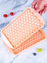 Premium Silicone Ice Cube Tray Cube Stackable Ice Molds With Lid 6