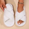 Memory Foam Slippers Women House Shoes Soft Corduroy Fuzzy Bedroom AntiSkid SlideOn Comfort 9