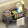 Kitchen Multifunctional Stainless Steel Sink Drain Rack Organizer Kitchen Sponge Cleanser Holder Dr 9