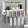 Multifunctional Toothbrush Rack And Mug Holder Wall Mounted Toothpaste Storage With Toothpaste Sque 7