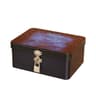 Vintage Large Capacity Tinplate Box With Lock Key Desktop Storage Case Metal Jewelry Box Empty Stor 8