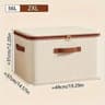 Large Household Storage Box Heavyduty Hard Shell Organizer Box For Clothes Toys Blankets Cotton Lin 7