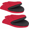 Kitchen Oven Gloves, High Heat Resistant Mitts, Non-Slip Grip, Short Mitts for BBQ, Baking, Cooking, Easy to Hang