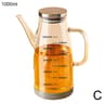 Glass Oil Pot, Kitchen Household Seasoning Bottle, Stainless Steel Hanging Oil Tank, Glass Oil Container for Easy