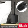 Toilet Brush Holder Wallmounted No Drilling Toilet Bowl Brush And Holder Space Aluminum Bathroom Cl 6