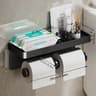 Space Aluminum Toilet Paper Holder, Bathroom Wall Mount, Phone Holder Shelf, Towel Roll Shelf, Bathroom Accessories