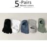 Invisible Toe Socks Summer Thin Cotton Mesh Breathable Soft Elastic Comfort Socks 9