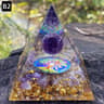 Energy Pyramid Orgonite Healing Crystal Amethyst Ball Natural Chakra Tool Home Decor Gift 8