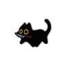 Black Cat Cinderella Brooch Cute Big Eyes Animal Metal Badge for Bags