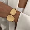 Bold Gold Punk Chunky Bracelet for Women Men Heavy Metal Steampunk Arm Jewelry