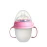 NanoSilicone Baby Bottle With Handle BreastmilkLike Design Soft Milk Pull Perfect For Sensitive Bab 7