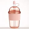 Large Capacity HeatResistant Boba Tea Straw Cup Plastic Tumbler With Lid Coffee Milk Tea  Boba Wate 0