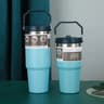 Stainless Steel Thermal Water Bottle Coffee Mug With Straw Keeps Cold  Heat Vacuum Flask Tumbler Fo 8