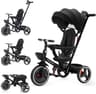 Baby Stroller Tricycle Ride Bike, Unisex Toddler Bike with Adjustable Canopy, Safety Harness, Shock Absorption