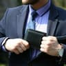 RFID Blocking Leather Bifold Wallet For Men With ID Window  Card Holder 1
