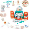 Pet Cat Dog Carrier Backpack Toy, 18PCS Pet Care Playset,Vet Clinic and Doctor Kit for Kids, Pet Veterinarian