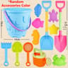 Sandcastle Sand Bucket Shovels For Toddlers Girls Beach Toys Set For Kids Animal Sand Molds Travel  6