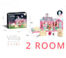 Princess Playhouse Set, Luminous Doll House Dreamhouse for Girls with Dolls, Furniture & Pretend Play Accessories