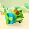 Toddler Press and Go Toy Cars, Wind-up Cars, Baby Animal Vehicles, Bunny Rabbit, Airplane for Easter for Kids