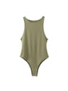 Sexy Bodycon Women Bodysuit  Slim Casual Chic Green Playsuit For Clubs And Casual Wear 5