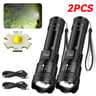 HighPowered Tactical LED Flashlight With USB Charging For Camping  Emergency 5