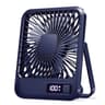 Portable USB Rechargeable Desk Fan Ultra Quiet Tilt Folding Personal Fan with Speeds and Power Display