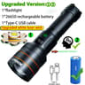 High Power Tactical LED Flashlight With Zoom Built In 26650 Battery  Ideal For Outdoor Adventures 8