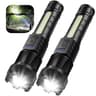 Telescopic Zoom Tactical Flashlight  Rechargeable LED Torch With  Lighting Modes Waterproof LongRan 6