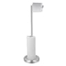Modern Stainless Steel Freestanding Toilet Paper Holder with Storage Rack
