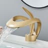 Luxury Black Waterfall Bathroom Faucet Brass Deck Mount Mixer Tap 7