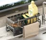 Compact Tap Mounted Sink Organizer Rack with Drainage Shelf for Kitchen Storage