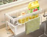 Compact Tap Mounted Sink Organizer Rack with Drainage Shelf for Kitchen Storage