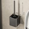 Premium Stainless Steel Toilet Brush with Wall Mounted Holder for Deep Bathroom Cleaning
