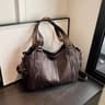 Color Block Womens Crossbody Bag Soft PU Leather Handbag for Everyday Style